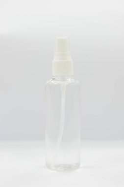 Bottle of hand washing alcohol on a white background