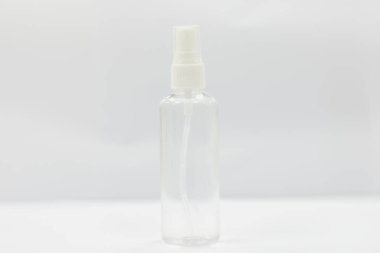 Bottle of hand washing alcohol on a white background