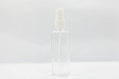 Bottle of hand washing alcohol on a white background