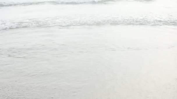 Beautiful Soft Sea Waves Sandy Beach Background — Stockvideo
