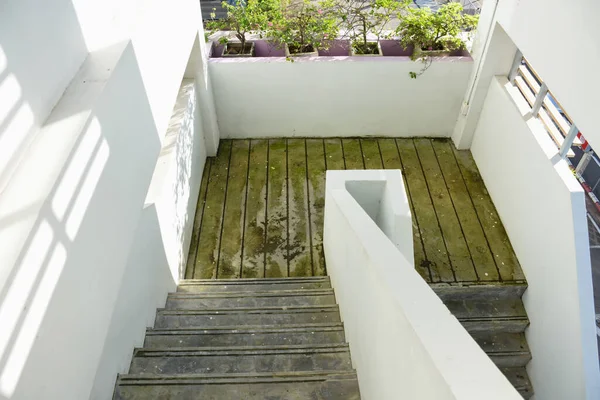 fire escape stairs in building Use in times of fire or other emergencies.