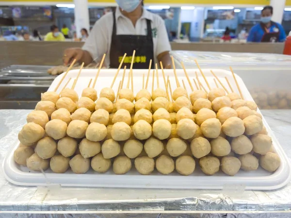 Lanches Tailandeses Alimento Comum Coma Com Uma Variedade Molhos Imersão — Fotografia de Stock