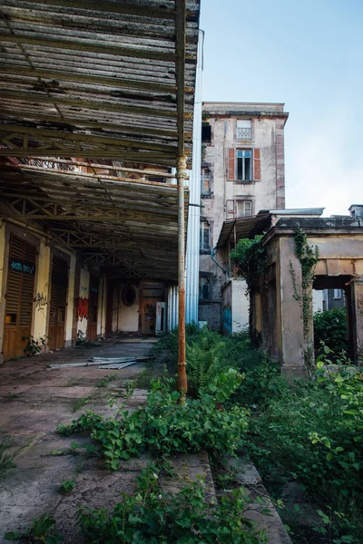 Vue Panoramique Sur Hôtel Abandonné Bâtiment Abandonné — Photo