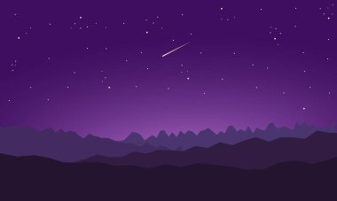 Gece gökyüzü ve yıldız çizimi