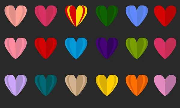Hearts hot balloon valentine vector set. red hot balloons in heart shape element isolated. Vector