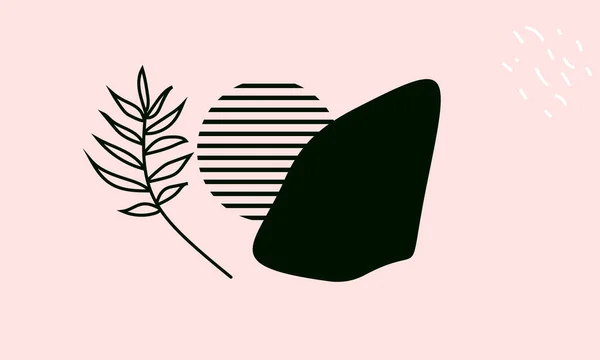 Vektör çizimi el çizimi. Karalamalı ve çeşitli şekilli soyut tasarım. Modern sanat izole vektör grafiği. Elle boyanmış minimalist geometrik çerçeveler