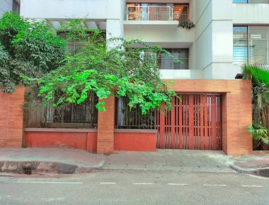 Entrance gate in luxury apartment house