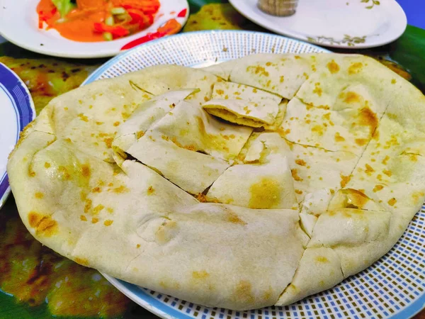 Bangladeshi Naan Roti Dalam Piring — Stok Foto