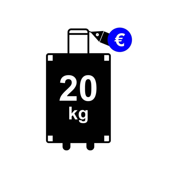 Etiketli bavul. Fazladan avroya 20 kilo..