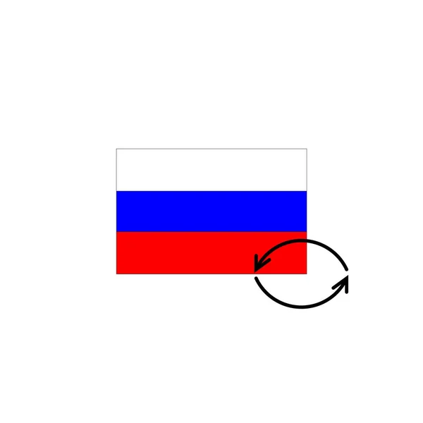 Ruská Vlajka Značka Inovace — Stockový vektor