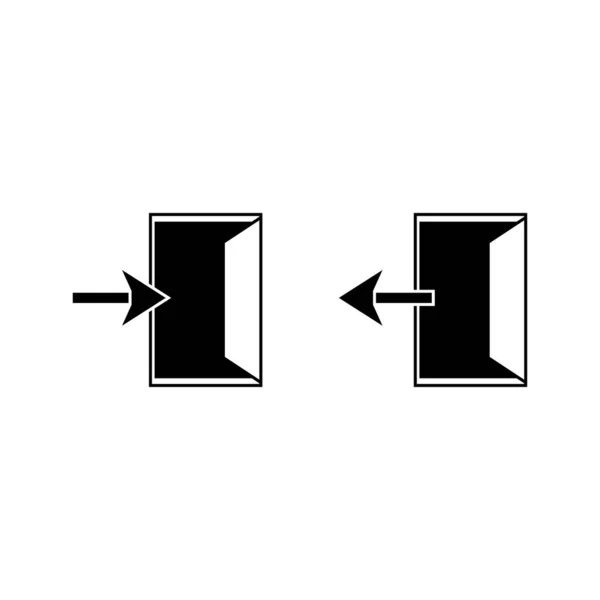 入口门和出口门标志 — 图库矢量图片