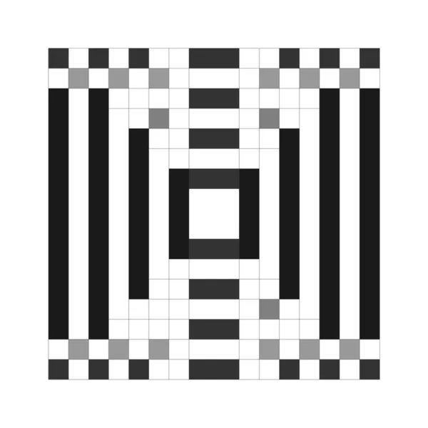 Kreuzworträtsel Quadratisches Horizontales Symbol — Stockvektor