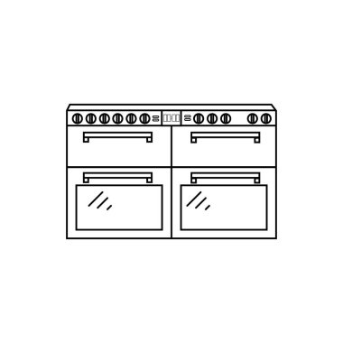 Dört kapılı fırın. Büyük bir mutfak için aletler