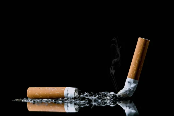 Cigarette Tobacco Cigarette Butt Floor World Tobacco Day Sign Stop — стоковое фото