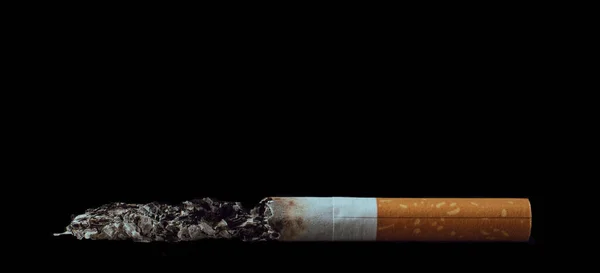 Sigarettenasheen Closeup Sigaretten Branden Wereld Geen Tabaksdag Registratie Stoppen Met — Stockfoto