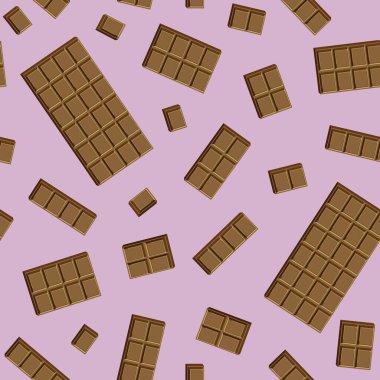 Pembe arka planda izole edilmiş süt çikolatası..