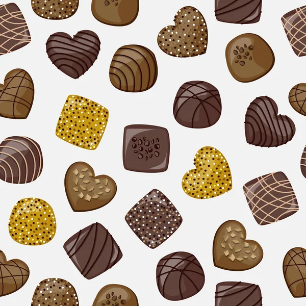 Tej Sötét Arany Csillogó Csokoládé Cukorka Elszigetelt Fehér Hátterű Vektor — Stock Vector