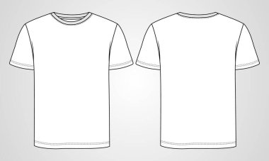 Markalaşma için vektör taslak t-shirt şablonu