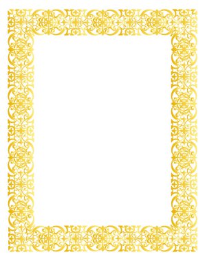 Altın ve siyah kenarlı çerçeve. vektör illüstrasyonu