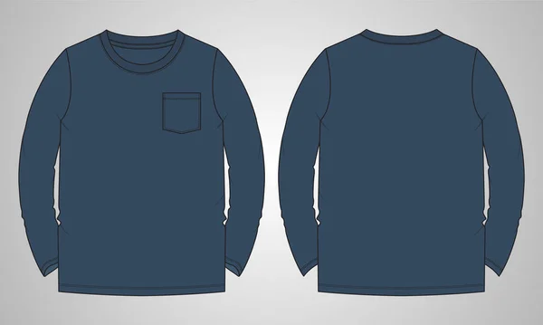 Szablon Męskiej Koszulki Twojego Projektu Ilustracja Wektora — Wektor stockowy