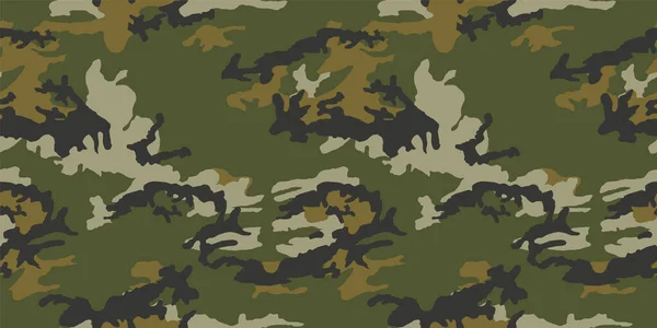 Kamouflage Seamless Mönster Militära Bakgrund — Stock vektor