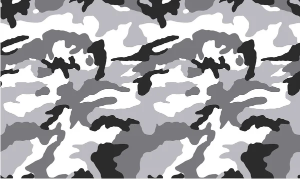 Modello Camuffamento Senza Cuciture Bianco Nero — Vettoriale Stock