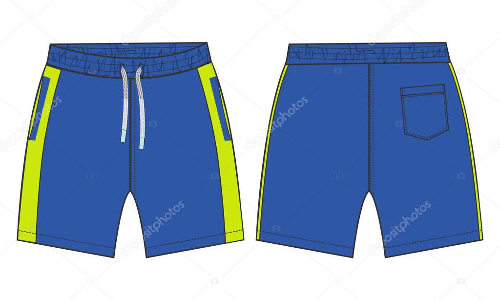 vector illustration of blue shorts
