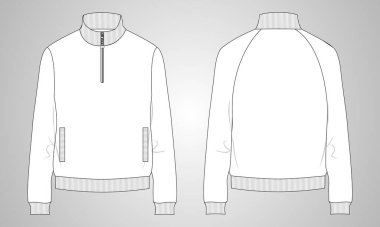 beyaz uzun kollu gömlek tasarımı, vektör illüstrasyonu