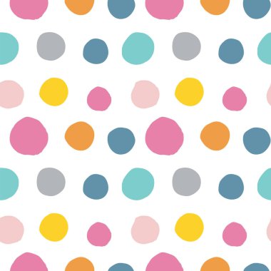 Soyut yuvarlak çokgen taş dokusu çok renkli arkaplan, kumaş, ambalaj kağıdı ve beyaz arkaplanda izole edilmiş diğerleri için noktasız vektör deseni