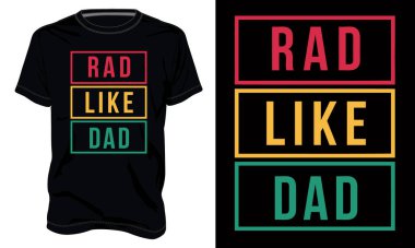 Üzerinde babamın imzası gibi radikal bir tişört tasarımı, vektör illüstrasyonu.