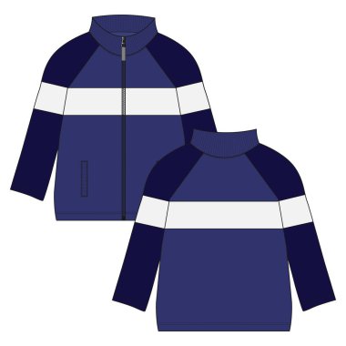 mavi kulüp ceketi tasarımı, vektör illüstrasyonu