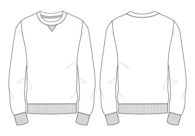 beyaz sweatshirt tasarımı, vektör illüstrasyonu