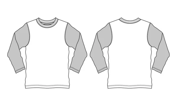 Design Roupas Camisola Branca Cinza Ilustração Vetorial — Vetor de Stock