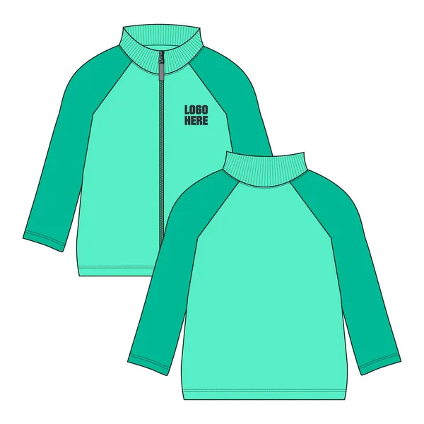 Yeşil Kulüp Ceketi Tasarımı Vektör Illüstrasyonu — Stok Vektör