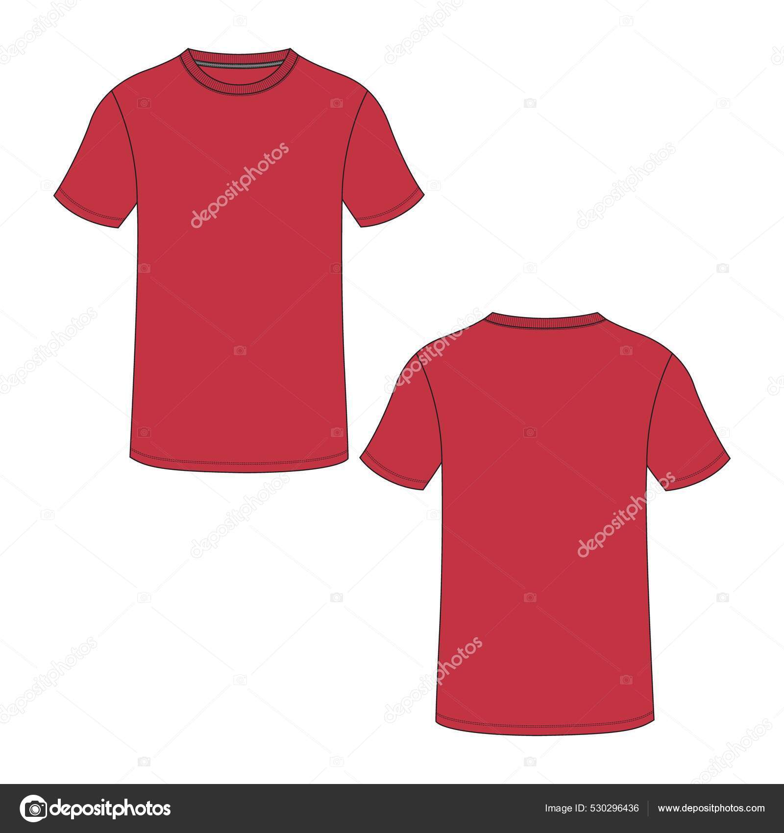 Red Shirt Design White Vector Illustration Stock Illustration by