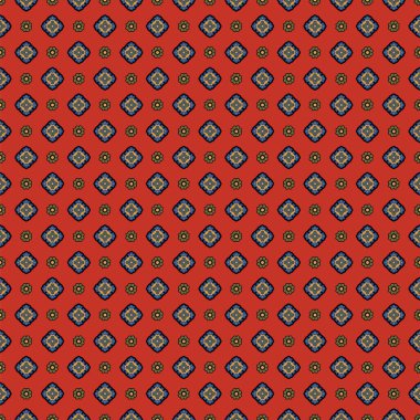 Kırmızı arkaplanda izole edilmiş kusursuz vektör deseni