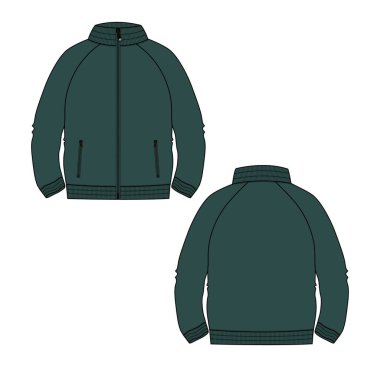 yeşil kulüp ceketi tasarımı, vektör illüstrasyonu
