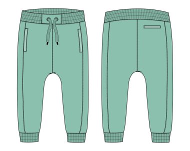 jogger pantolon tasarımı, vektör illüstrasyonu