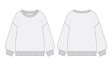 beyaz sweatshirt tasarımı, vektör illüstrasyonu