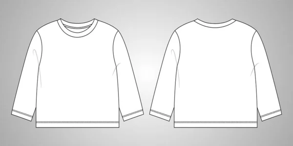 Projeto Branco Roupa Sweatshirt Ilustração Vetor —  Vetores de Stock