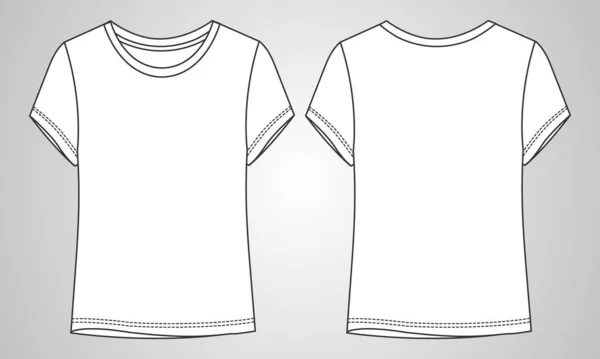 Projeto Branco Shirt Cinza Ilustração Vetor —  Vetores de Stock