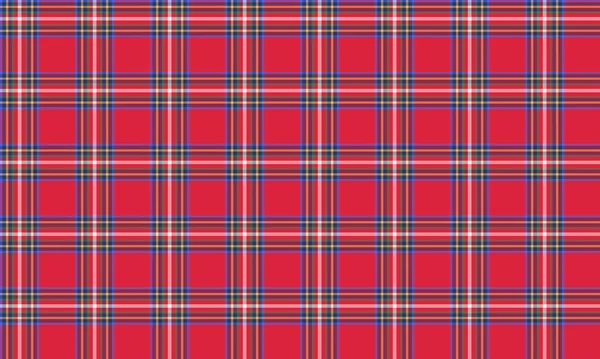 Plaid Rouge Carreaux Motif Tartan Sans Couture Adapté Aux Textiles — Image vectorielle