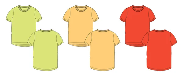 彩色T恤衫的白色 矢量插图设计 — 图库矢量图片
