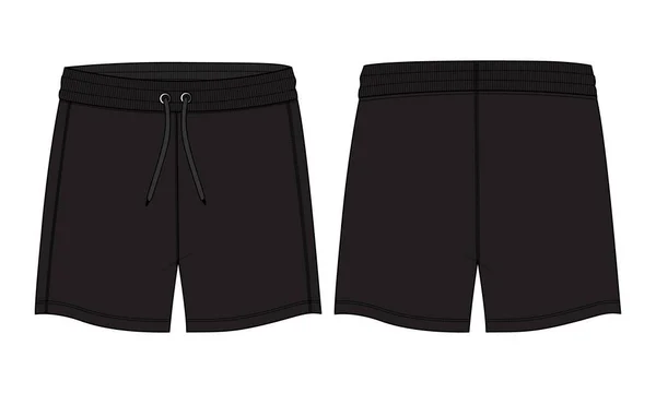 Black Sport Shorts Design Vector Illustration — Stock Vector