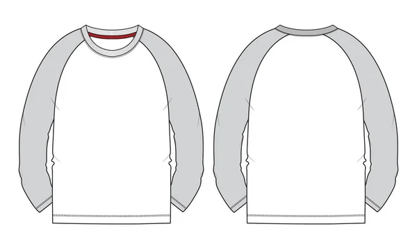 Projeto Branco Roupa Sweatshirt Ilustração Vetor — Vetor de Stock