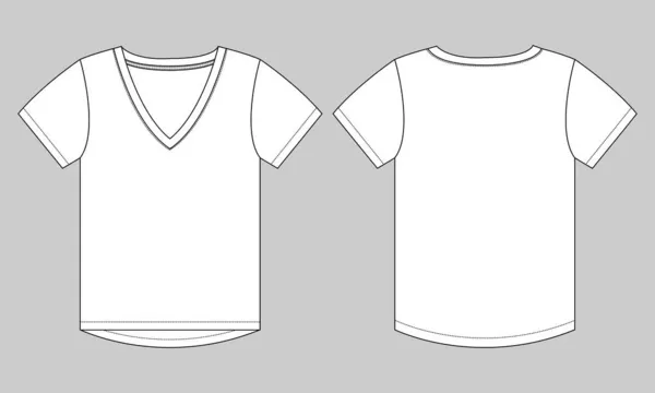 Vit Shirt Design Grå Vektor Illustration — Stock vektor