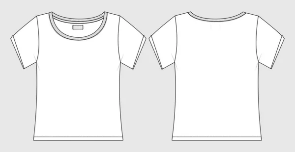 Projeto Branco Shirt Cinza Ilustração Vetor — Vetor de Stock