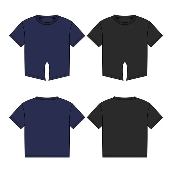 Black Blue Shirt Design White Vector Illustration — Stock Vector