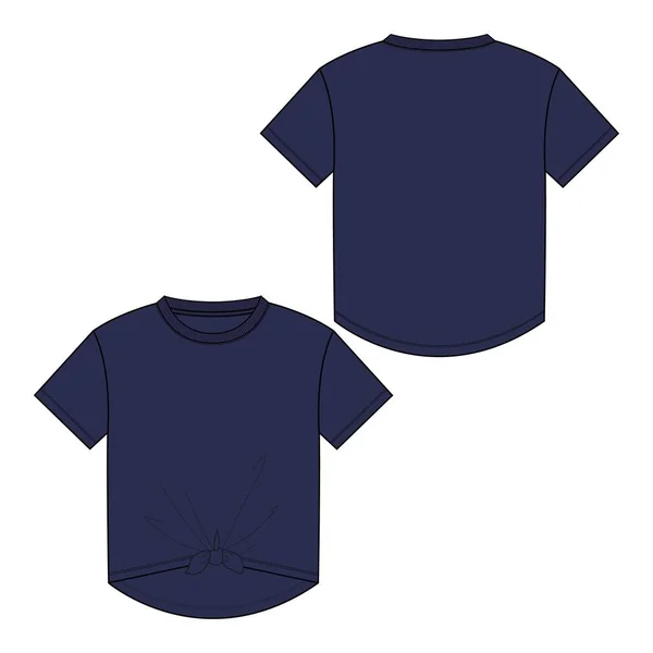 Blaues Shirt Design Auf Weiß Vektorabbildung — Stockvektor