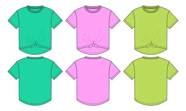 Colorful Shirt Design White Vector Illustration — Stock Vector